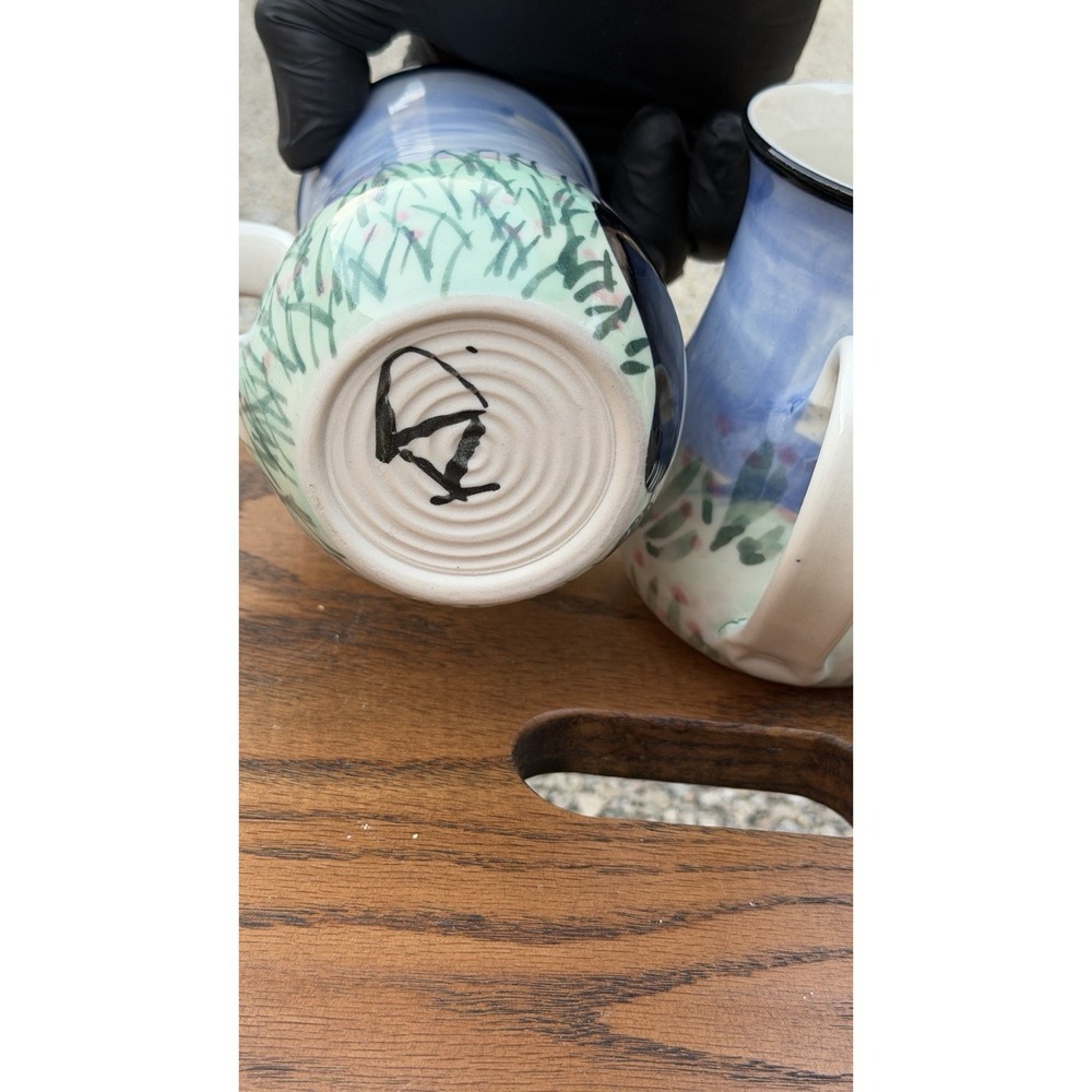 Karen Donleavy Designs Panda Mug Set of 3 Hand Painted Pottery Cups - Picture 13 of 15